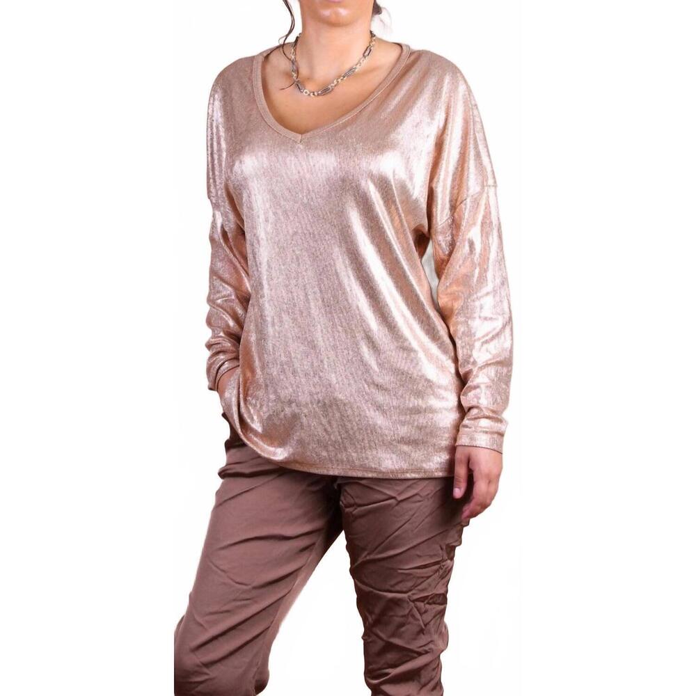 NEW GIGI MODA luminare v-neck top in camel